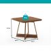 Conjunto Sala de Jantar 4 Cadeiras Belluno Carraro Nogal e Rosê