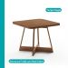 Conjunto Sala de Jantar 4 Cadeiras Belluno Carraro Nogal e Rosê