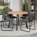 Conjunto Sala de Jantar 4 Cadeiras Bolzano Carraro Nogal e Preto