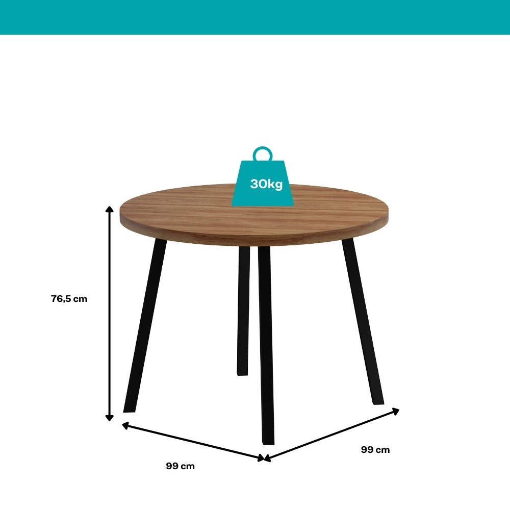 Conjunto Sala de Jantar 4 Cadeiras Bolzano Carraro Nogal e Preto