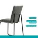 Conjunto Sala de Jantar 4 Cadeiras Bolzano Carraro Nogal e Preto