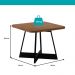 Conjunto Sala de Jantar 4 Cadeiras Charlotte Carraro Nogal Preto