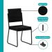Conjunto Sala de Jantar 4 Cadeiras Charlotte Carraro Nogal Preto