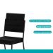 Conjunto Sala de Jantar 4 Cadeiras Charlotte Carraro Nogal Preto