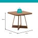 Conjunto Sala de Jantar 4 Cadeiras Charlotte Carraro Nogal Rosê
