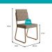 Conjunto Sala de Jantar 4 Cadeiras Charlotte Carraro Nogal Rosê