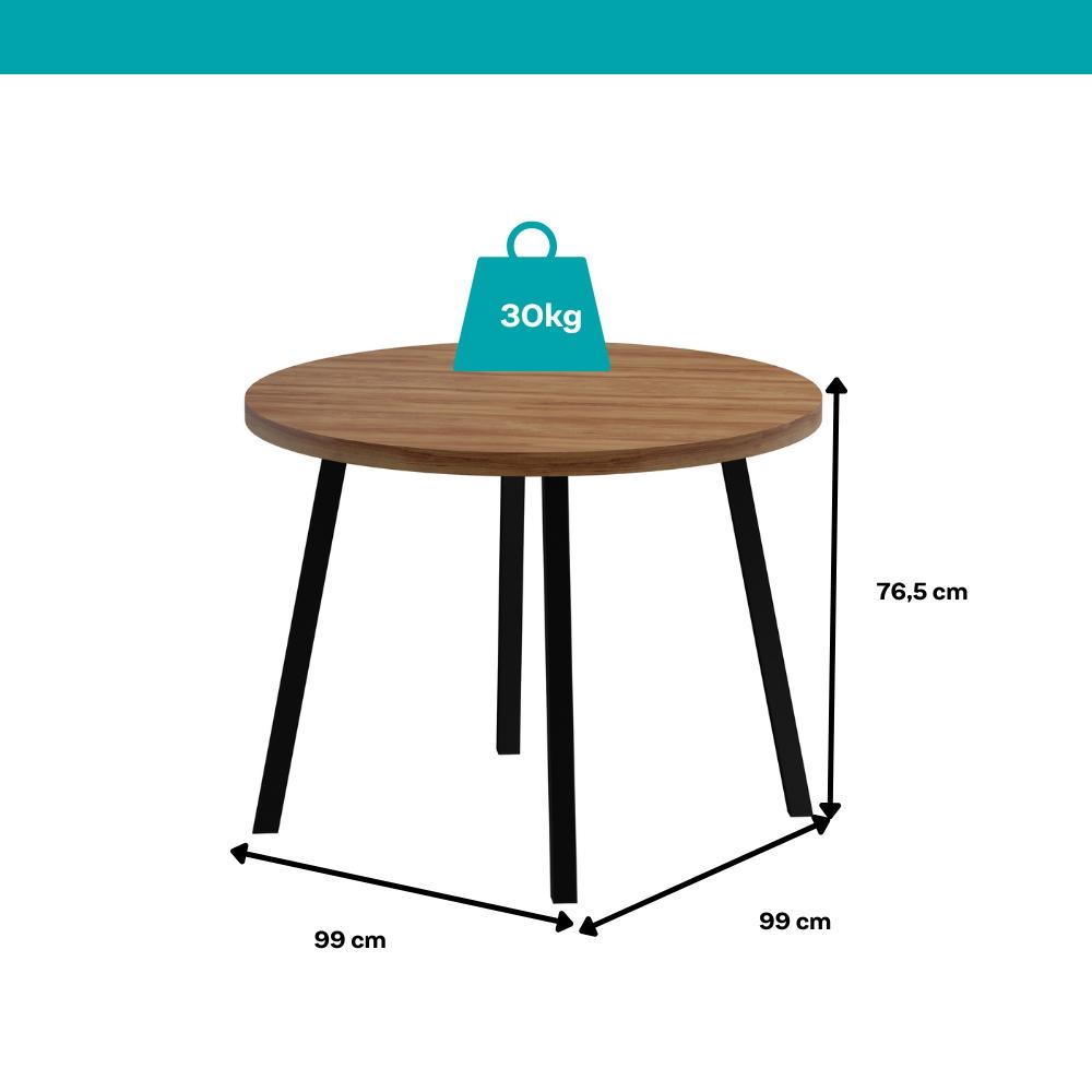 Conjunto Sala de Jantar 4 Cadeiras Dália Carraro Nogal Preto