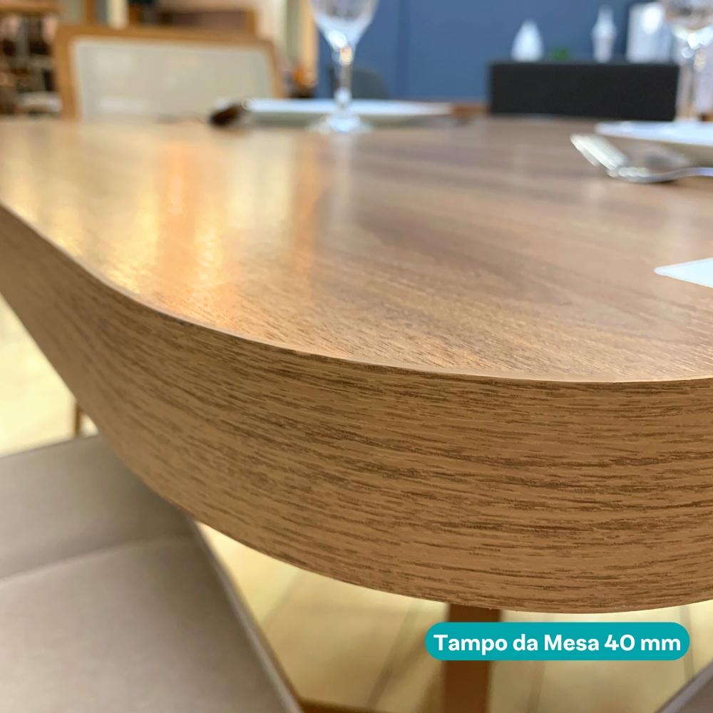 Conjunto Sala de Jantar 4 Cadeiras Dália Carraro Nogal Preto