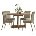 Conjunto Sala de Jantar 4 Cadeiras Déli Carraro Carvalho Dourado