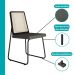 Conjunto Sala de Jantar 4 Cadeiras Domani Preto Carraro