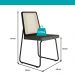 Conjunto Sala de Jantar 4 Cadeiras Domani Preto Carraro