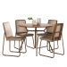 Conjunto Sala de Jantar 4 Cadeiras Domani Rosê Carraro