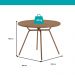 Conjunto Sala de Jantar 4 Cadeiras Domani Rosê Carraro
