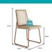 Conjunto Sala de Jantar 4 Cadeiras Domani Rosê Carraro