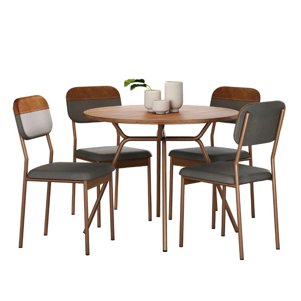 Conjunto Sala de Jantar 4 Cadeiras Florença Carraro