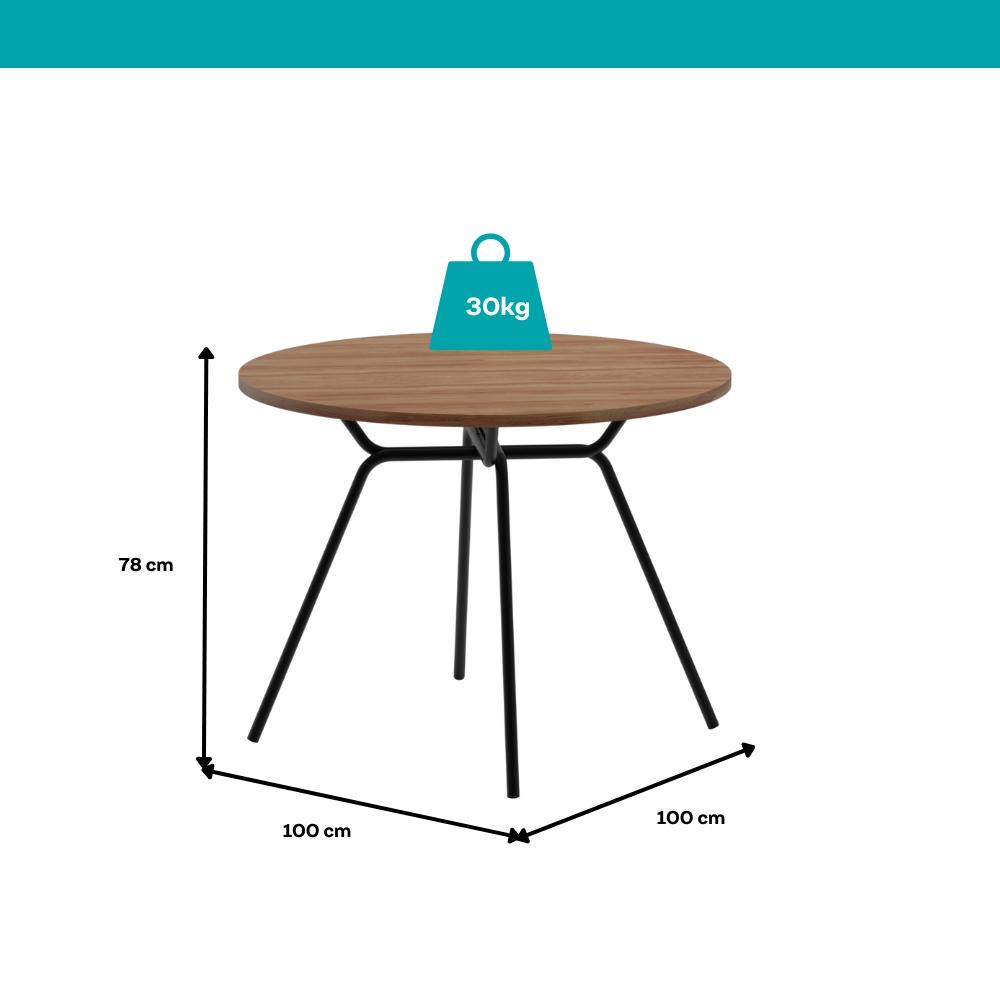 Conjunto Sala de Jantar 4 Cadeiras Glasgow Carraro Grafite Preto