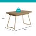 Conjunto Sala de Jantar 4 Cadeiras Hilli Carraro Carvalho Dourado