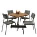 Conjunto Sala de Jantar 4 Cadeiras Londres Carraro Nogal