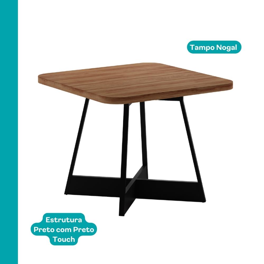 Conjunto Sala de Jantar 4 Cadeiras Londres Carraro Nogal