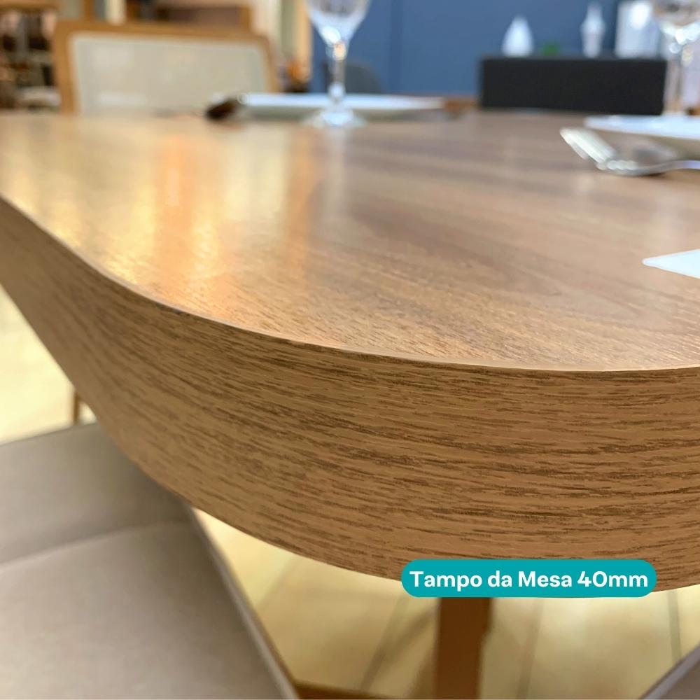 Conjunto Sala de Jantar 4 Cadeiras Londres Carraro Nogal