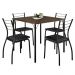 Conjunto Sala de Jantar 4 Cadeiras Marbella Carraro Legno Preto