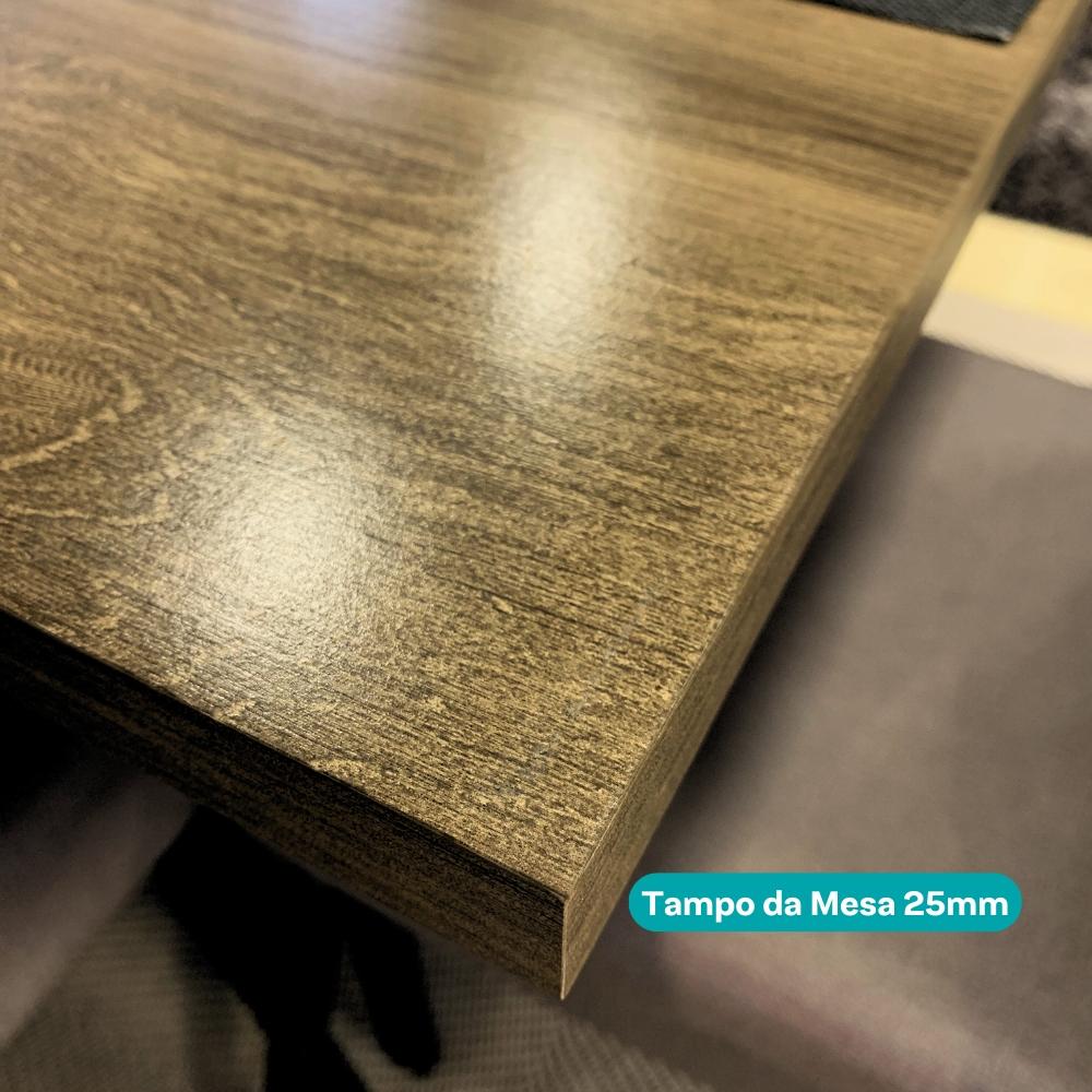 Conjunto Sala de Jantar 4 Cadeiras Marbella Carraro Legno Preto