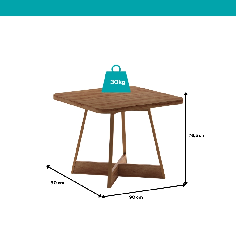 Conjunto Sala de Jantar 4 Cadeiras Margarida Carraro Nogal