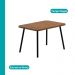 Conjunto Sala de Jantar 4 Cadeiras Monte Carlo Carraro Nogal e Preto