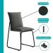 Conjunto Sala de Jantar 4 Cadeiras Monte Carlo Carraro Nogal e Preto