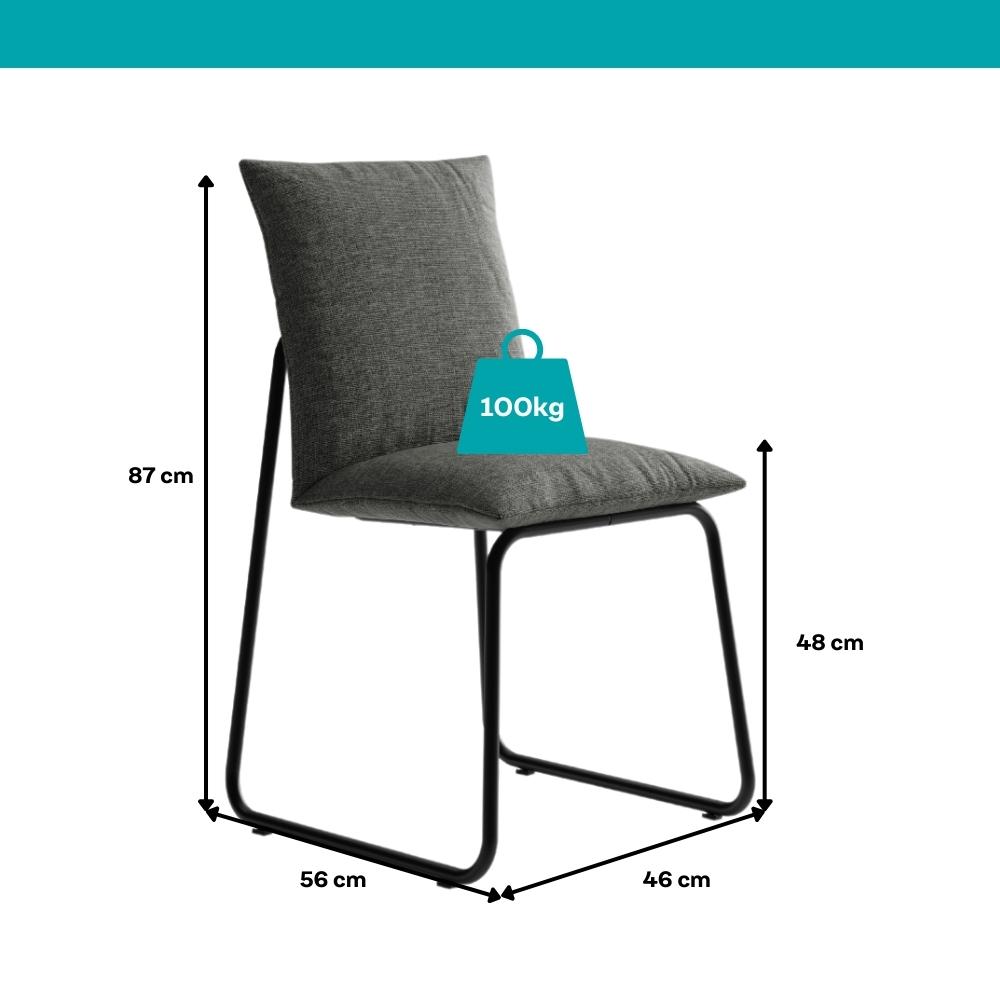 Conjunto Sala de Jantar 4 Cadeiras Monte Carlo Carraro Nogal e Preto