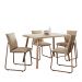 Conjunto Sala de Jantar 4 Cadeiras Monte-Carlo Carraro Pet Ros