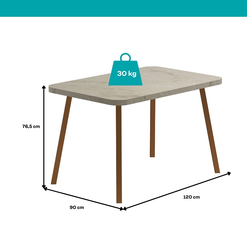 Conjunto Sala de Jantar 4 Cadeiras Monte-Carlo Carraro Pet Ros