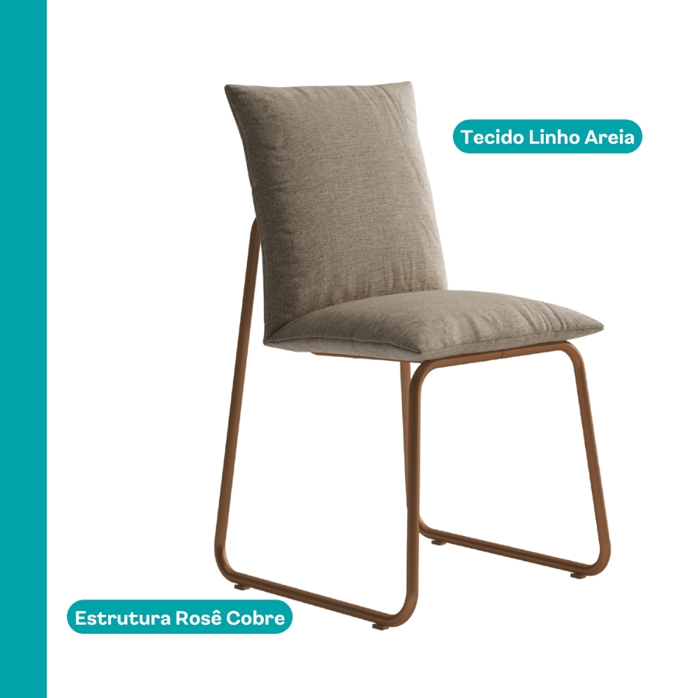Conjunto Sala de Jantar 4 Cadeiras Monte-Carlo Carraro Pet Ros
