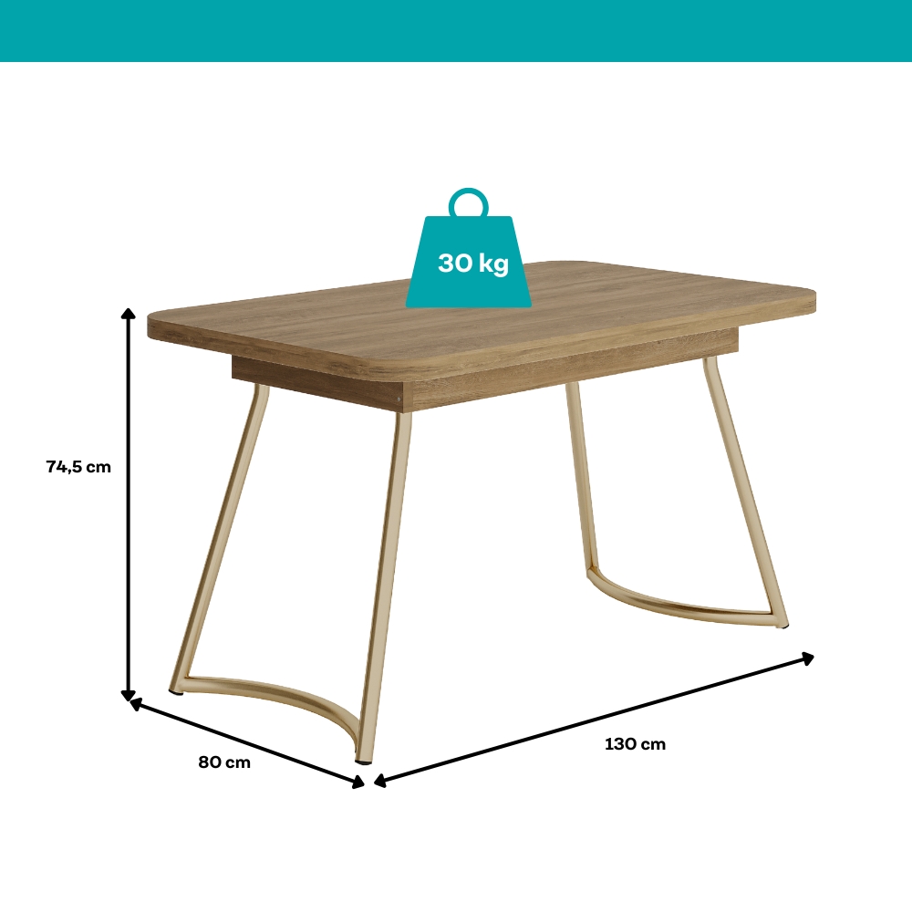 Conjunto Sala de Jantar 4 Cadeiras Montelouro Carraro Carvalho Dourado
