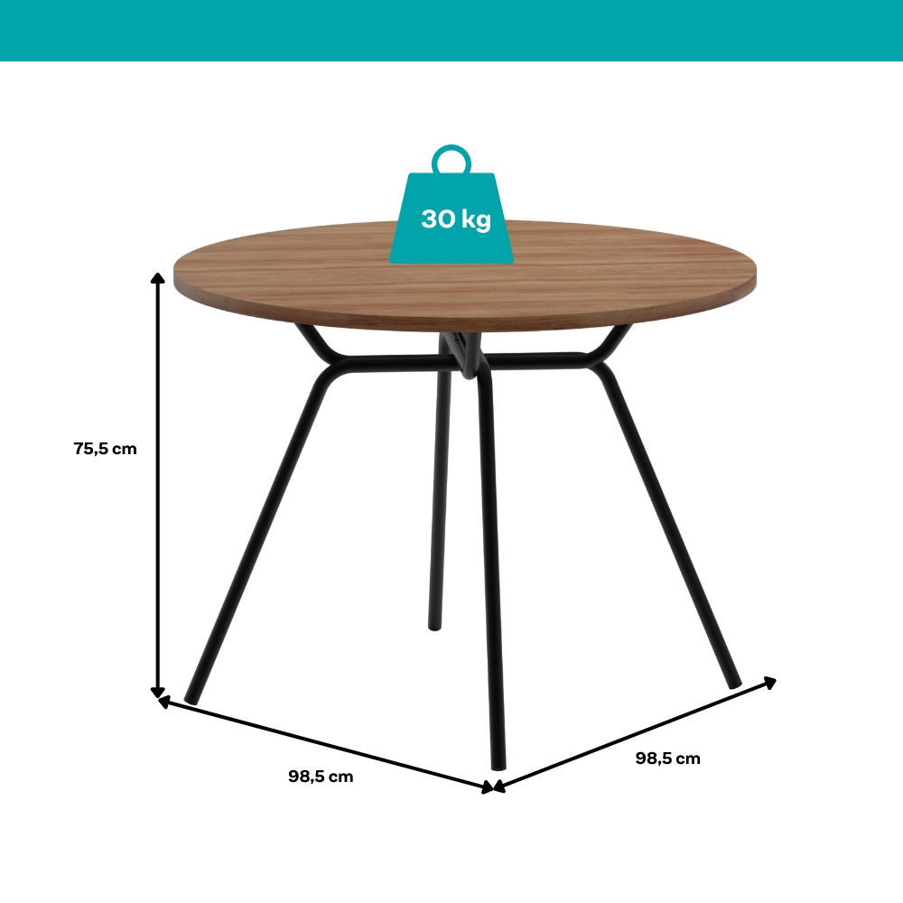 Conjunto Sala de Jantar 4 Cadeiras Nolita Carraro Fre/Pre/Gra