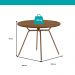 Conjunto Sala de Jantar 4 Cadeiras Nolita Carraro Fre/Ros/Are