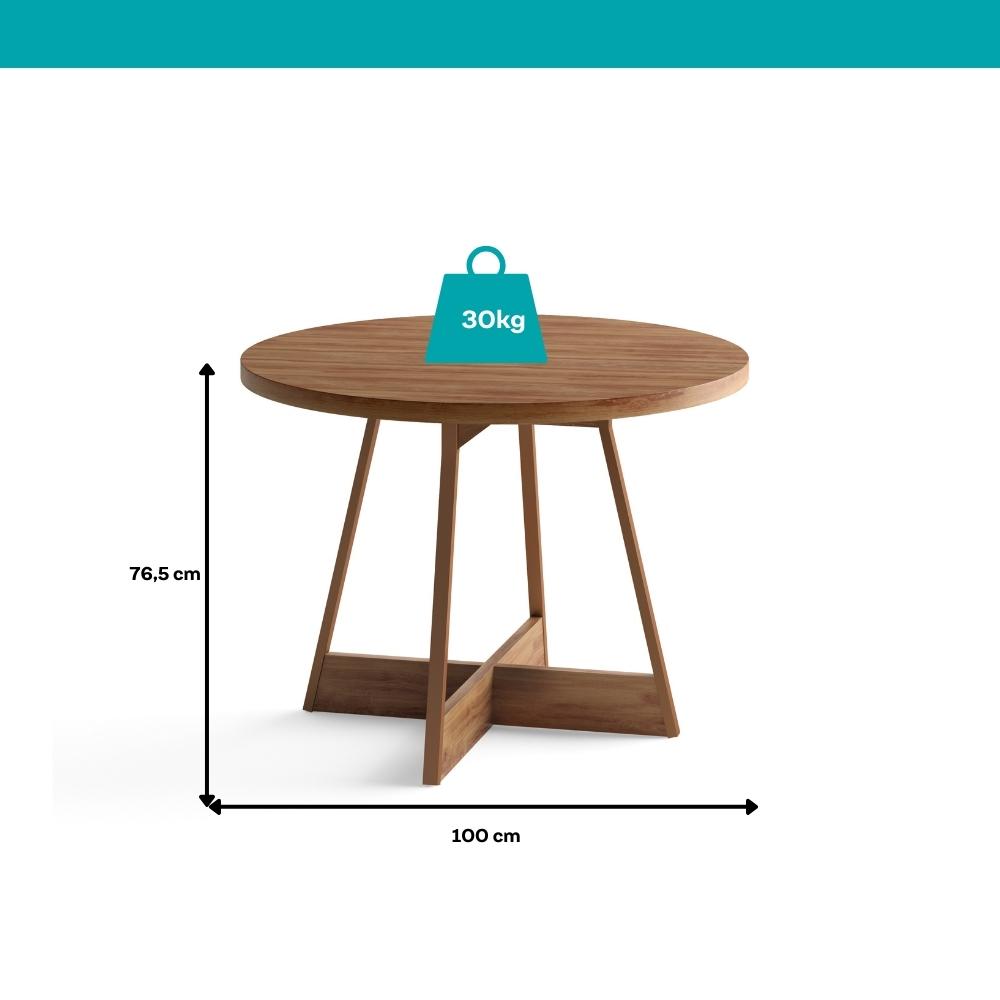 Conjunto Sala de Jantar 4 Cadeiras Paraíso Carraro Nogal