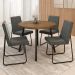 Conjunto Sala de Jantar 4 Cadeiras Piemonte Carraro Nogal e Preto