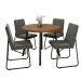 Conjunto Sala de Jantar 4 Cadeiras Piemonte Carraro Nogal e Preto