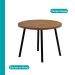 Conjunto Sala de Jantar 4 Cadeiras Piemonte Carraro Nogal e Preto