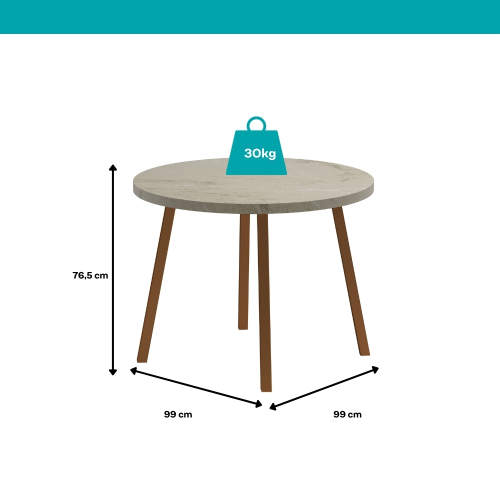 Conjunto Sala de Jantar 4 Cadeiras Piemonte Carraro Petra e Rosê