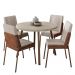 Conjunto Sala de Jantar 4 Cadeiras Roman Carraro Petra e Rosê