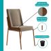 Conjunto Sala de Jantar 4 Cadeiras Roman Carraro Petra e Rosê