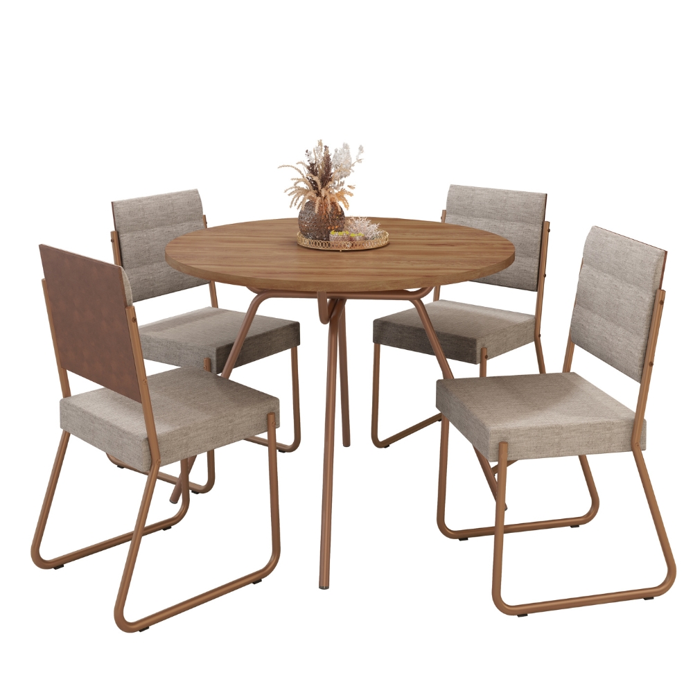Conjunto Sala de Jantar 4 Cadeiras San Francisco Carraro