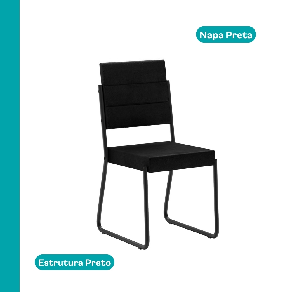 Conjunto Sala de Jantar 4 Cadeiras San Francisco Carraro Pto