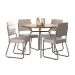 Conjunto Sala de Jantar 4 Cadeiras San Francisco Carraro Prata