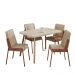 Conjunto Sala de Jantar 4 Cadeiras San Lorenzo Carraro Pet Ros