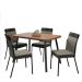 Conjunto Sala de Jantar 4 Cadeiras Seattle Carraro Nogal