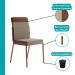 Conjunto Sala de Jantar 4 Cadeiras Seul Carraro Nogal