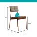 Conjunto Sala de Jantar 4 Cadeiras Sydney Carraro Nogal